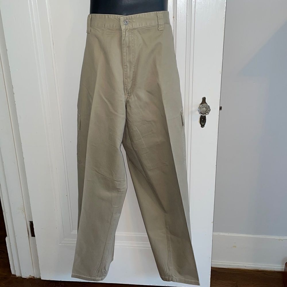 Wrangler khaki cotton cargo pants‎